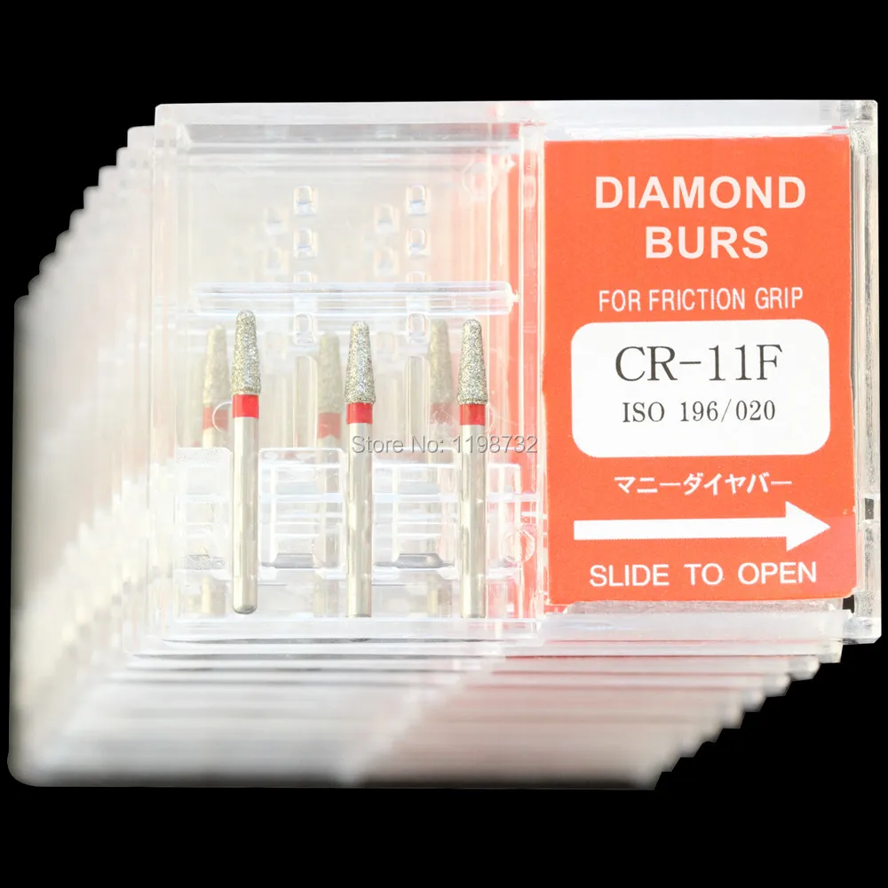 

10 Boxes (30 Pcs) Dental Diamond Burs CR-11F Polisher Drill FG1.6mm High Speed Handpiece DIA-BURS Fast Shipping