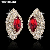 toucheart luxury fashion red earring designs jewelry gold crystal handmade earrings for women butterfly wings earring ser140283