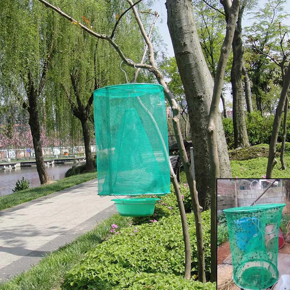 

1PCS Hanging Flycatcher Pest Control Reusable Hanging Fly Catcher Reusable Folding Fly Trap Summer Mosquito Trap Top Catcher