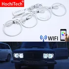 Wifi беспроводной RGB многоцветный светодиодный ангельский глаз гало кольца дневсветильник DRL для Лада ваз 2106 1976 1997 1998 1999 2000 2001