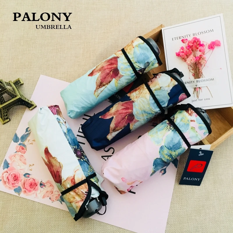

Quality Mini Pocket Umbrella Women Sunny and Rainy Mini Fashion Folding Umbrellas 200g Small Sun Parasol Umbrella Rain Women