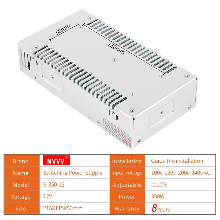 12 В источник питания S-350W-12V 29A 30A ac dc светодиодное освещение монитор принтер NES-350-12 с одним выходом