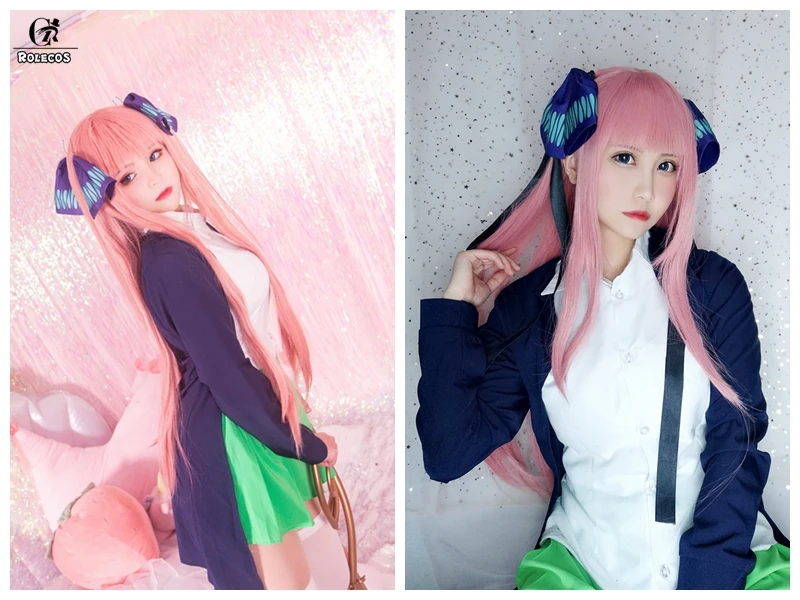 Rolecos аниме куинтэссенция кинтуплеты Косплей Костюм Nino Nakano Go Toubun no Hanayome костюм