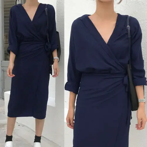 Платье женское Формальное с длинным рукавом и глубоким вырезом|dress lace|deep v neckdeep |