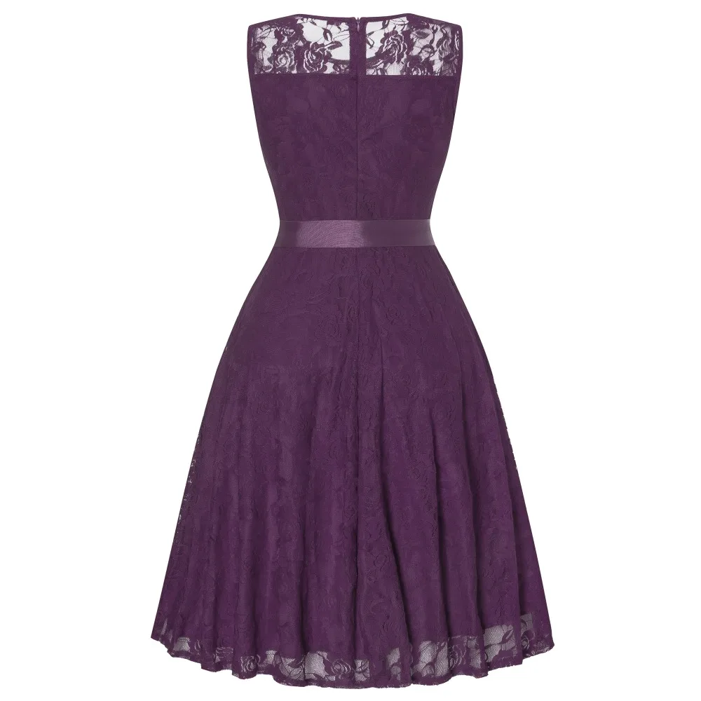 Женское винтажное плиссированное платье без рукавов с круглым вырезом и