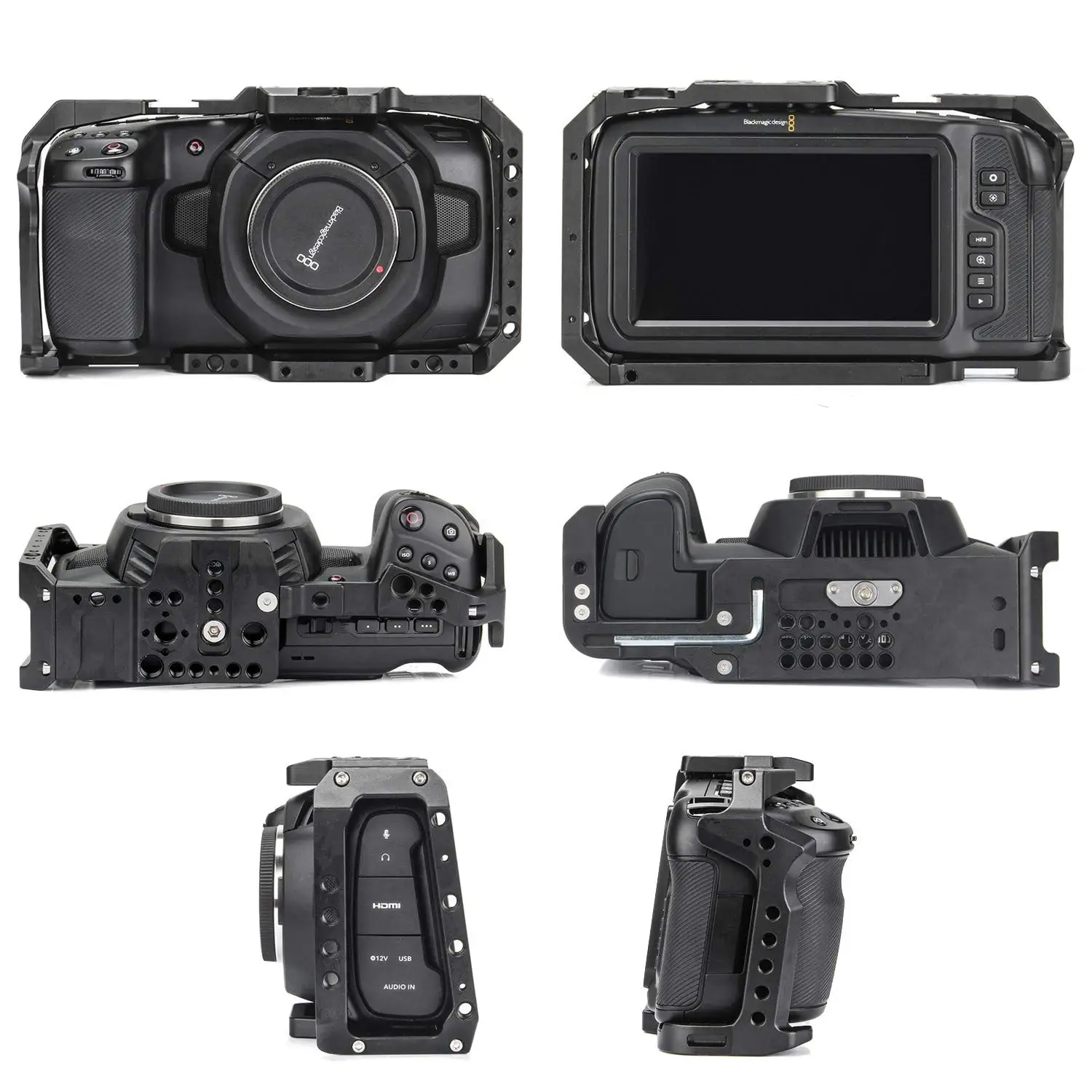 BMPCC 4K клетка для камеры с резьбой 1/4 'Ɖ/8'' натовская рельсовая резьба