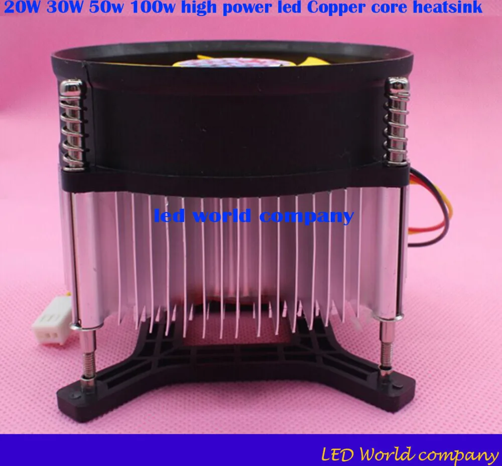 Горячая 20 Вт 30 50 100 высокой мощности Светодиодный Медь core радиатора DC 12 В