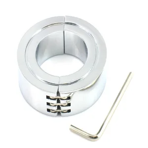 Большой тяжелый мужской мяч 3 размера, Растяжитель мошонки, металлический замок для пениса, бандаж, кольцо на член для задержки эякуляции, БДСМ, интимные игрушки для мужчин