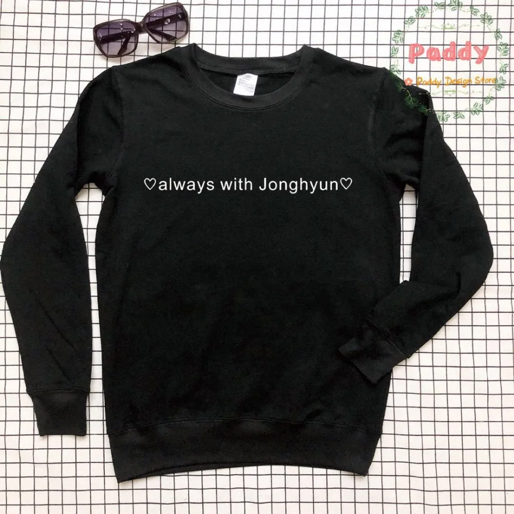 Толстовки OKOUFEN SHINEE Always with Jonghyun корейские модные пуловеры KPOP с длинным рукавом