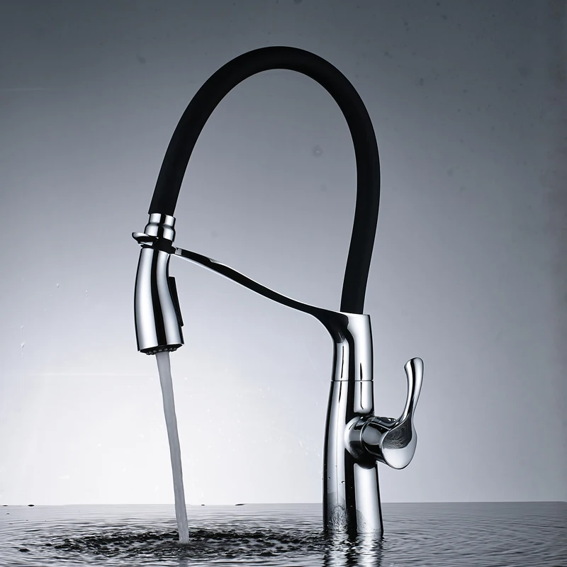 Матовый никель 360 Поворотный кухонный смеситель кран с кронштейном для ванной