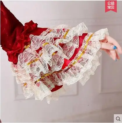 2017 Европейское аристокразное платье темно Красного цвета Королева Хэллоуин