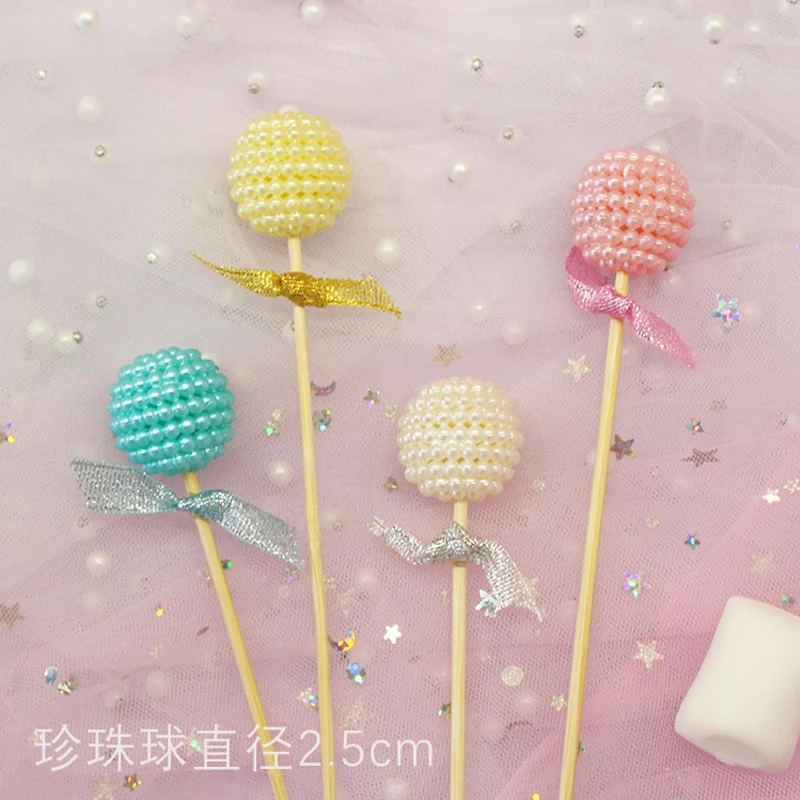 Милый перламутровый шар топпер для торта С Днем Рождения украшение на день