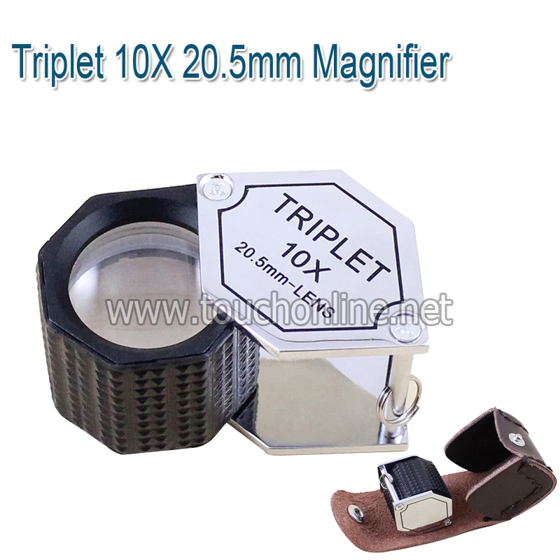 

Triplet 10X 20.5mm Magnifier Jewelry Magnifying glass Loupe TT-7830