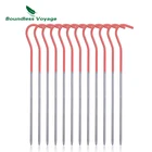 Колышки для палаток, титановые, для кемпинга, аксессуар для палатки, портативные налокотники для травы, Ti1525B