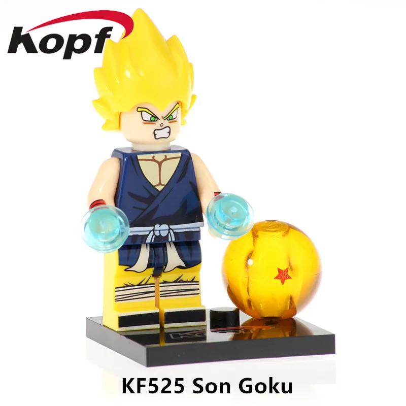 KF525 Without Box KF6045 строительные блоки Dragon Ball Сон Гохан шорты Janemba Вегета кирпичи фигурки детей обучающие игрушки - Цвет: KF525 Without Box