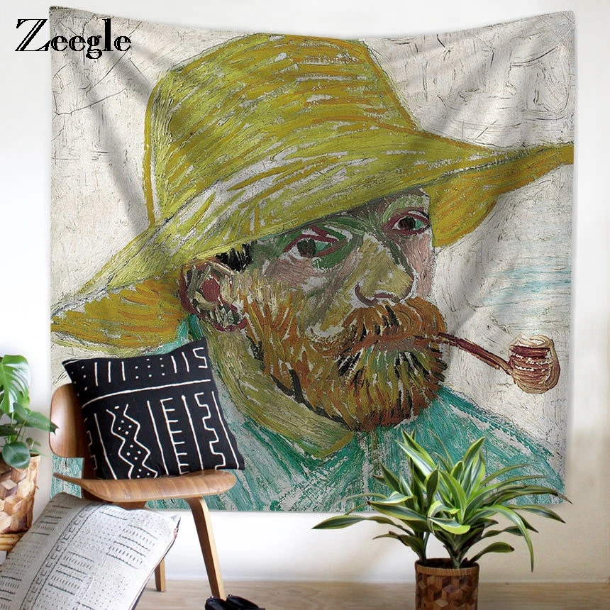Zeegle Van Gogh художественный гобелен для гостиной Декор чехол на диван стул модное