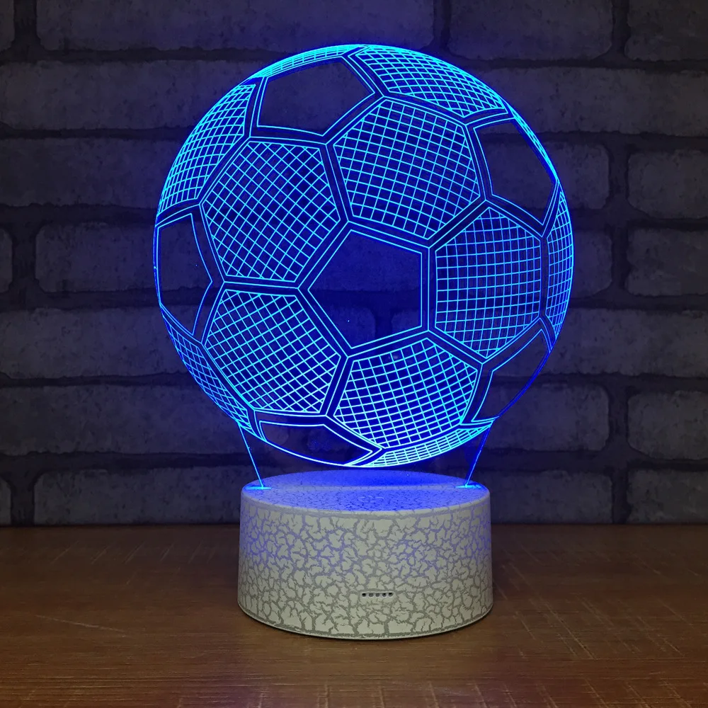 

3D Stylish LED Lamp Touch Remote Football Shape 3D Night Light for Soccer Sports Fans Best Gift 7 Color Changing Lighting Lamp