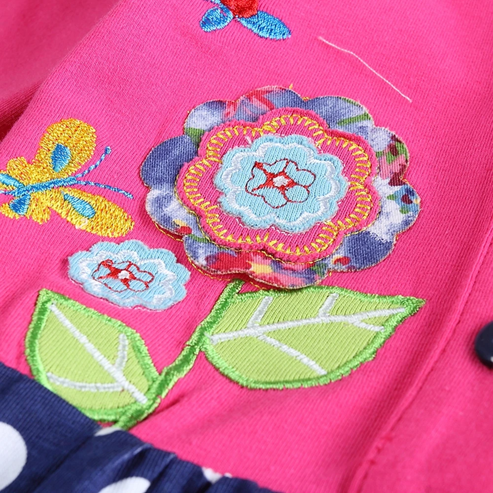 Girls Long Sleeve Dress Kids Wearing Embroidered Figure Round Neck Cotton Autumn New Hot Sale Style H5822Y | Детская одежда и