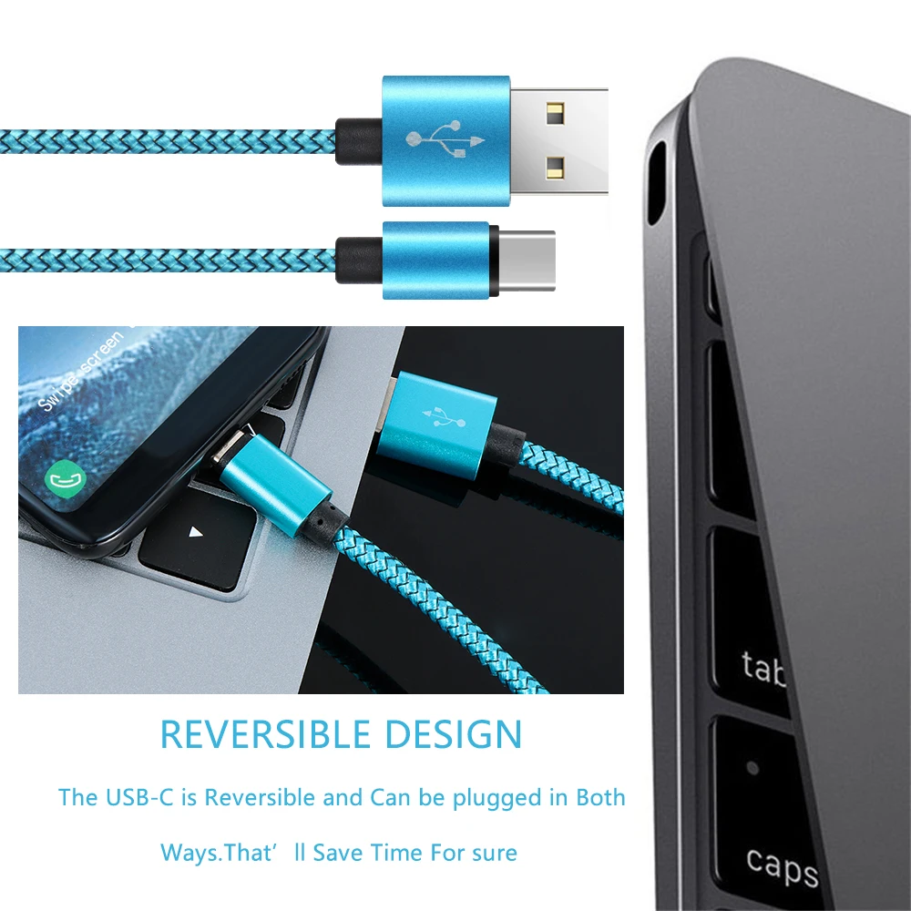 Новый USB C Кабель зарядного устройства для синхронизации данных Type 3 1 Быстрая