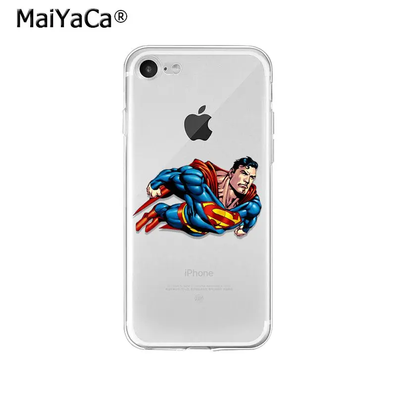 MaiYaCa DC супергерой Супермен ТПУ Мягкие аксессуары для телефона чехол iPhone X XS MAX 6 6S 7