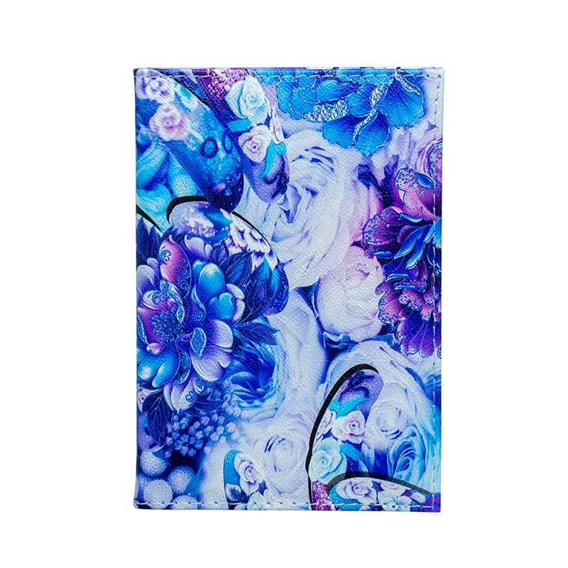 Новинка 2019 держатель для паспорта из искусственной кожи с цветком пиона внешняя