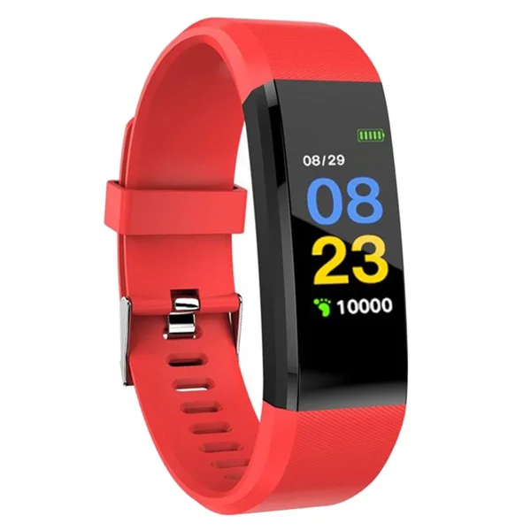 Red ID115 Plus умный Напульсник браслет 0,96 дюймовый экран Bluetooth Сенсорный экран вызов/сообщение напоминание о частоте пульса функция монитора - Цвет: Red