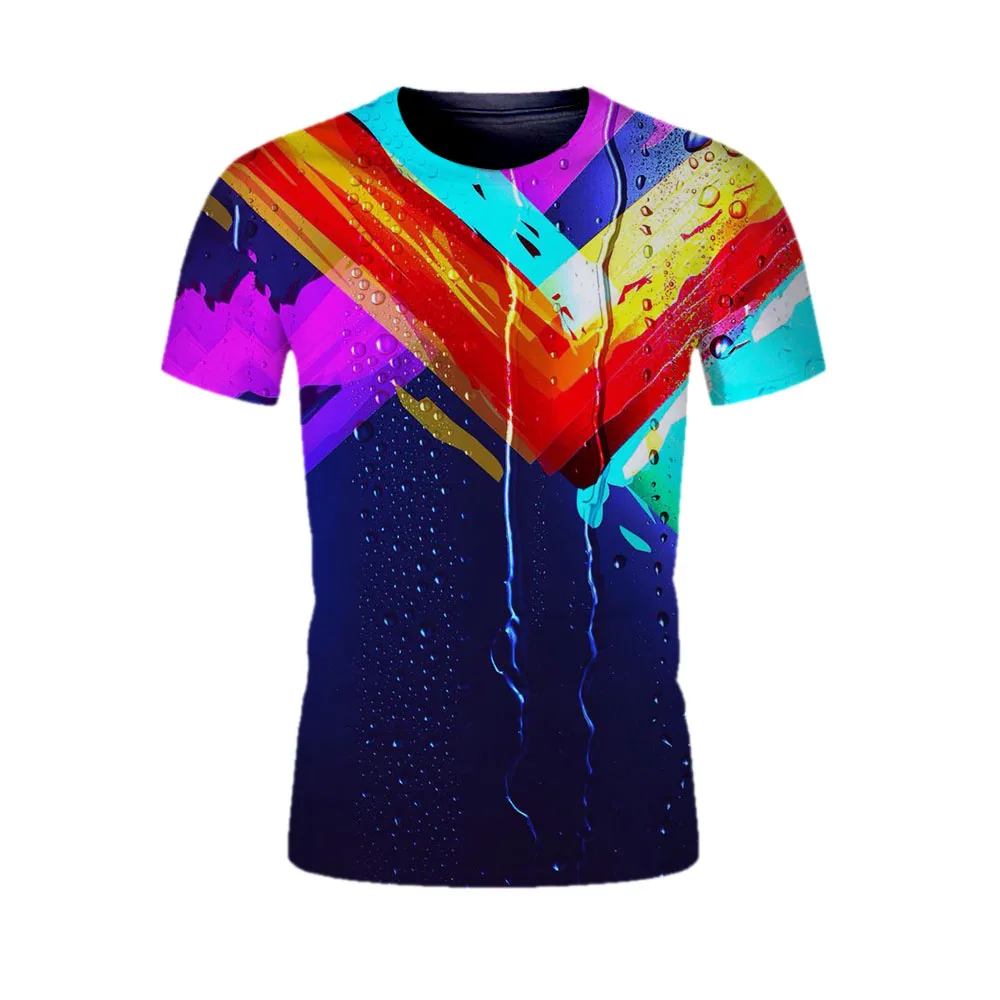 3D графика шить печати Футболка Радуга футболка для мужчин и женщин t рубашка