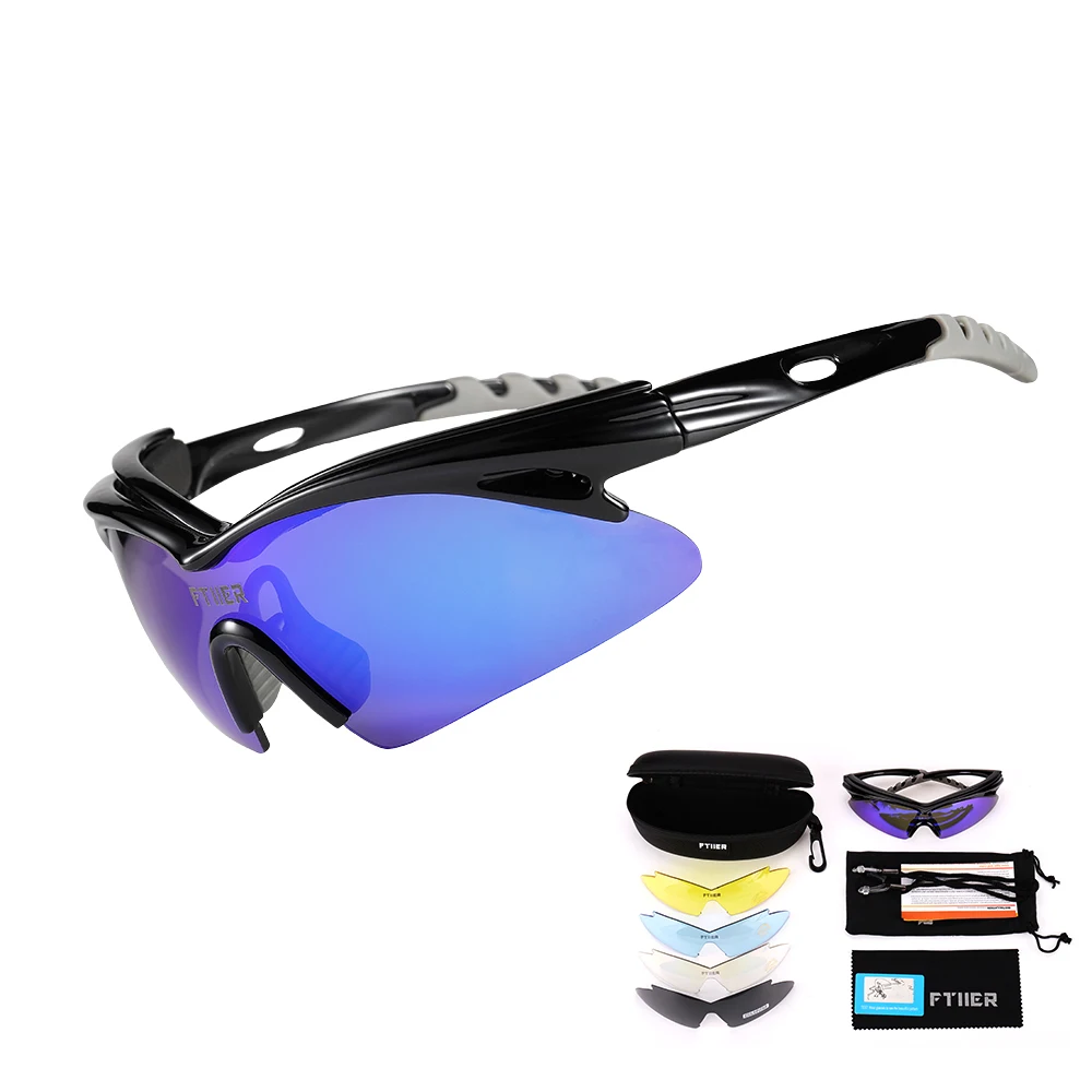 2019 New 5 Lenses Cycling Glasses Polarized Sun Outdoor Sports Bicycle Men Women Bike Sunglasses Goggles Eyewear | Спорт и