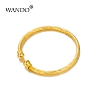 wando 1piece bell bangle for baby kids gold color ethiopian bracelet africa arab jewelry circlet arab jewelry b77