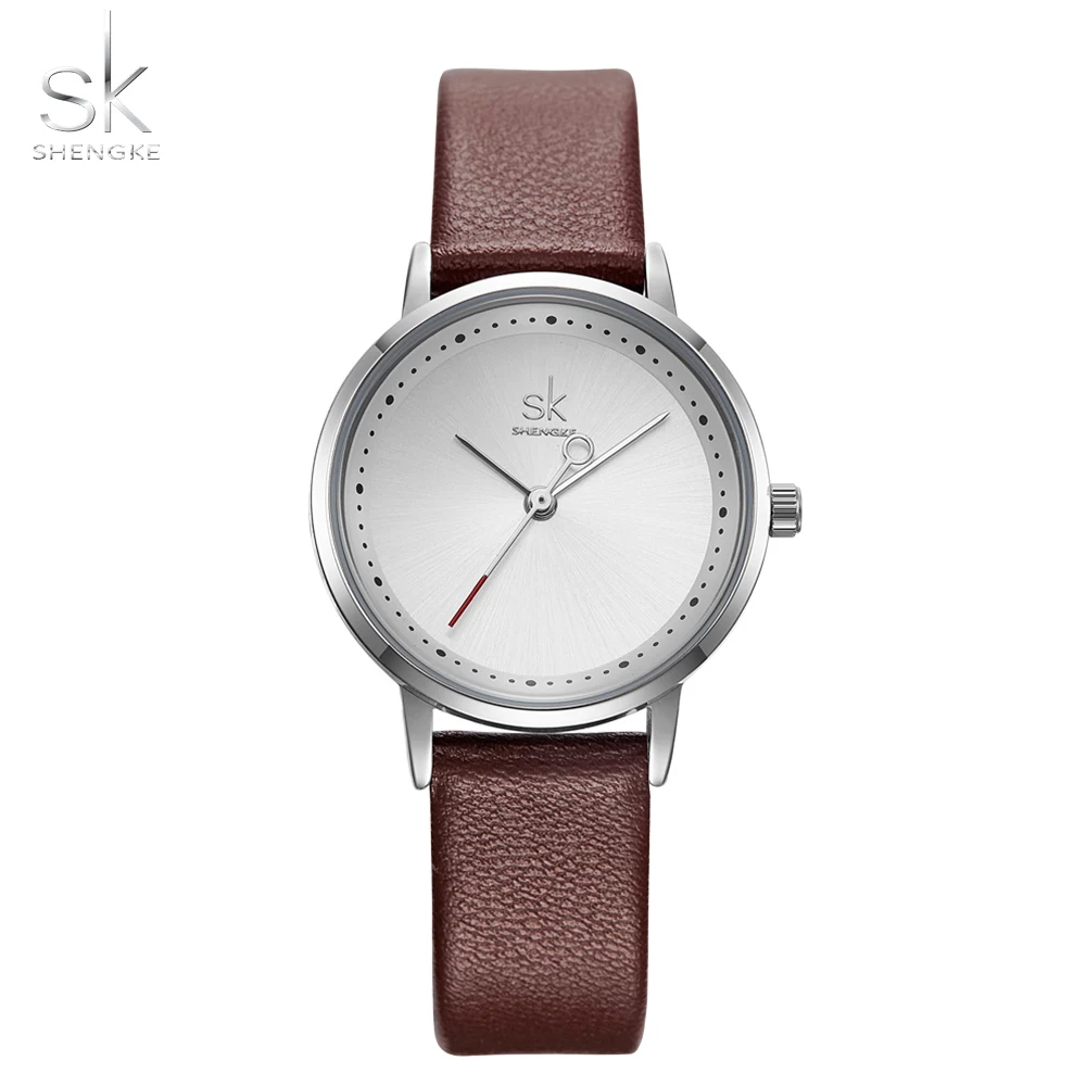 for women watch 1 Shengke, мужские, женские, модные, для влюбленных, пара часов, кожаный ремешок, часы, набор, кварцевые, женские наручные часы, Relogio Saat Reloj Montre - Цвет: for women watch 1