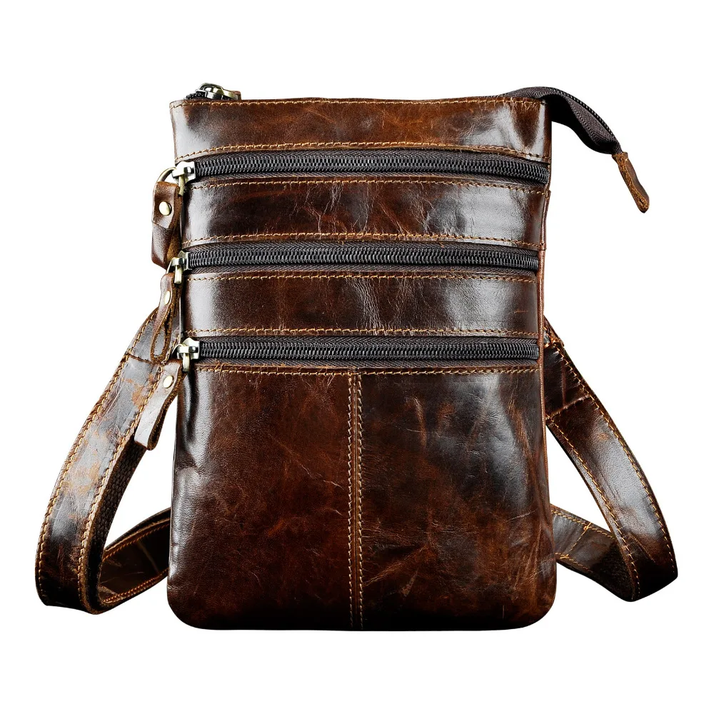 

Fashion Real Leather Multifunction Casual Waist Pack 8" Pad Cross-body Bag Satchel Messenger Bag Hip Bum Pouch Belt Pack 8712