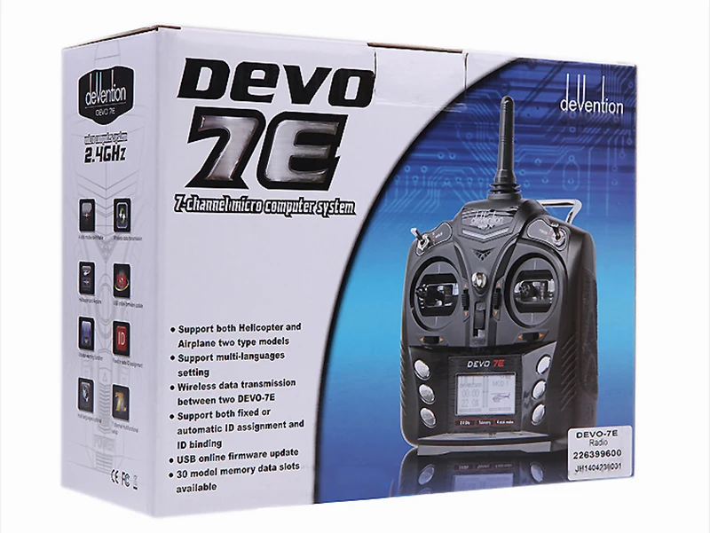 Радиоуправляемый передатчик Walkera DEVO 7E 2 4G 7CH DSSS для радиоуправляемого вертолета
