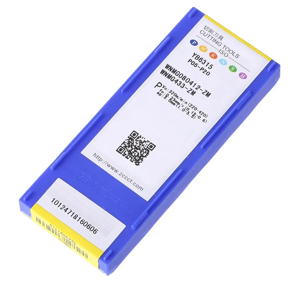 

WNMG080412-ZM YB6315 Carbide turning insert CNC tool turning instrument plate P MATERIAL STEEL WNMG080412 WNMG 080412 WNMG433