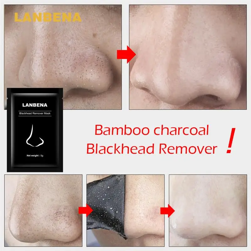 LANBENA Blackhead Remover Nose Masks Face Mask Acne Treatment Peeling Black Pore Strip Head Peel Skin Care | Красота и здоровье