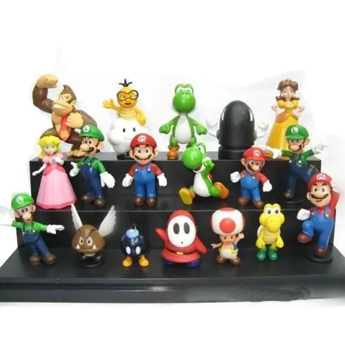 Игры Super Mario Brothers: набор 18x2 &quotМини фигурки героев ПВХ куклы игрушки подарок аниме