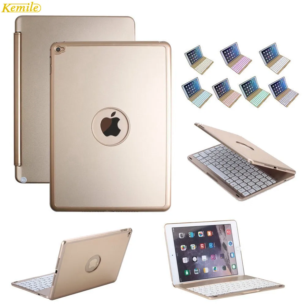 Чехол Kemile для беспроводной Bluetooth клавиатуры 7 цветов со светодиодной подсветкой