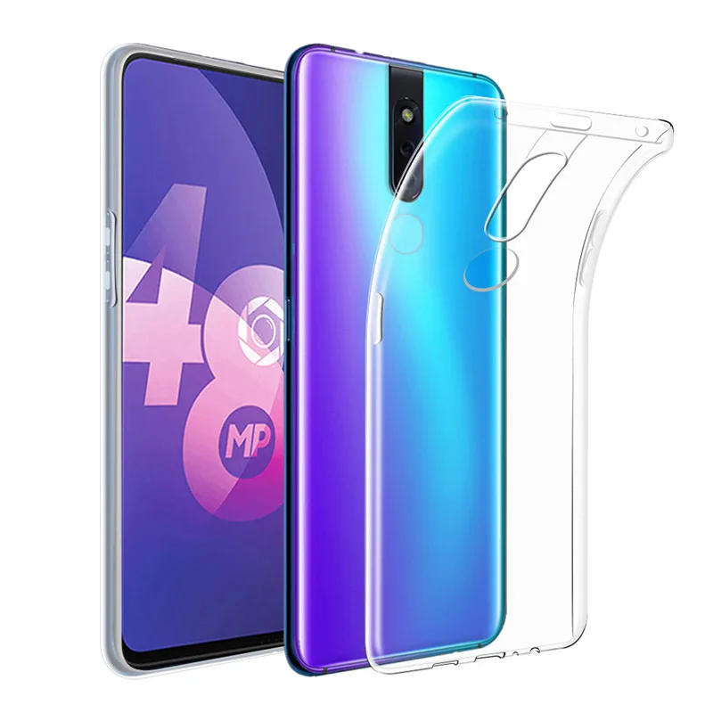 100 шт./лот чехол для телефона OPPO F11 Pro F11Pro ультратонкий прозрачный силиконовый из
