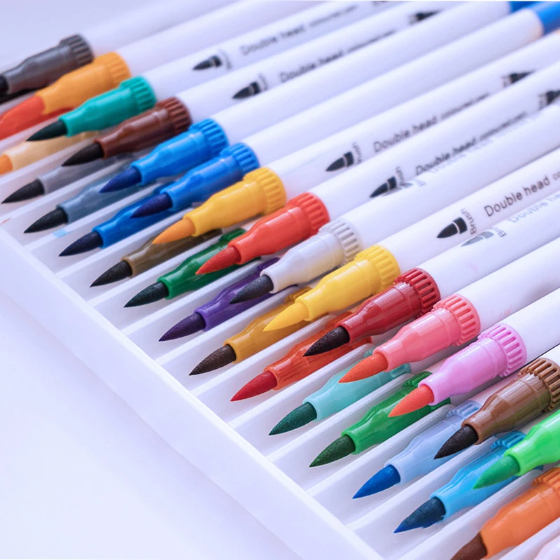 Профессиональная Акварельная ручка FineLiner с двойным наконечником ручки для