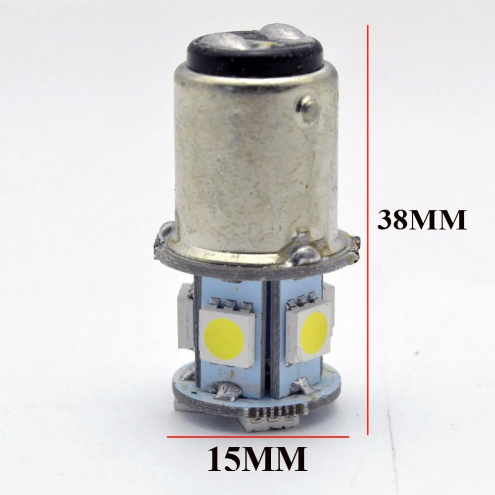 2x BAY15D 1157 BA15D 5050 Чип 160LM светодиодный постоянного тока 6 В 12 24 360 градусов Блеск фар
