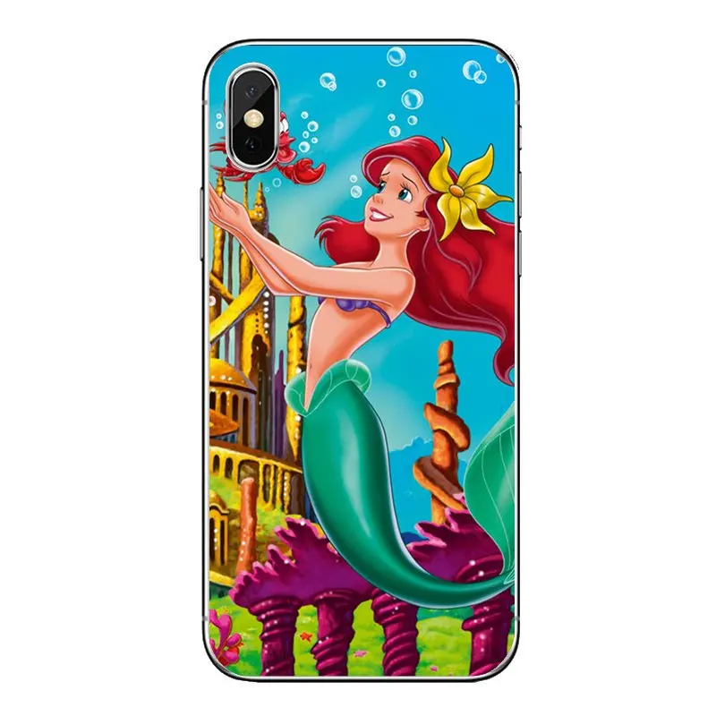 Для iPod Touch iPhone 4 4S 5 5S 5C SE 6 6S 7 8 X XR XS Plus MAX мягкие чехлы с рисунками животных Русалочки