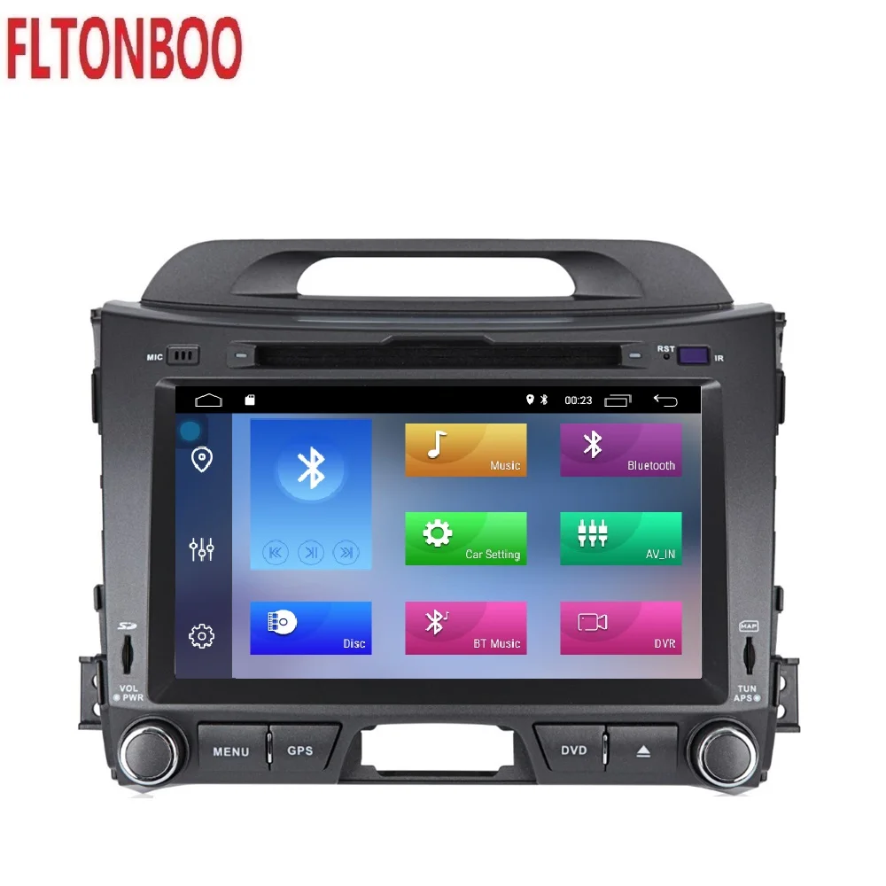 8 "Android 9 для KIA SPORTAGE автомобильный dvd gps навигация Wifi BT 3G 4 ядра 16G вспышка 1024x600