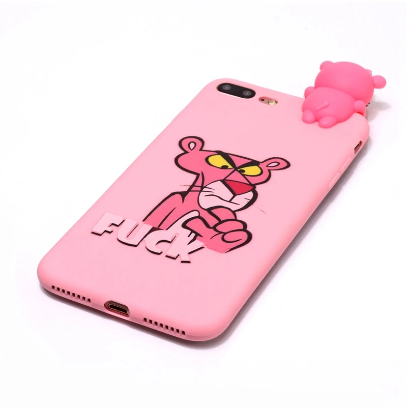 For Coque iPhone 8 Plus Case 3D Cartoon Toy Owl Panda Unicorn Cat Soft Silicon Back Cover |