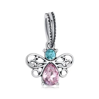 elephant crystal butterfly beads fit charms plata de ley original bracelet jewelry valentines day bijoux dgb635