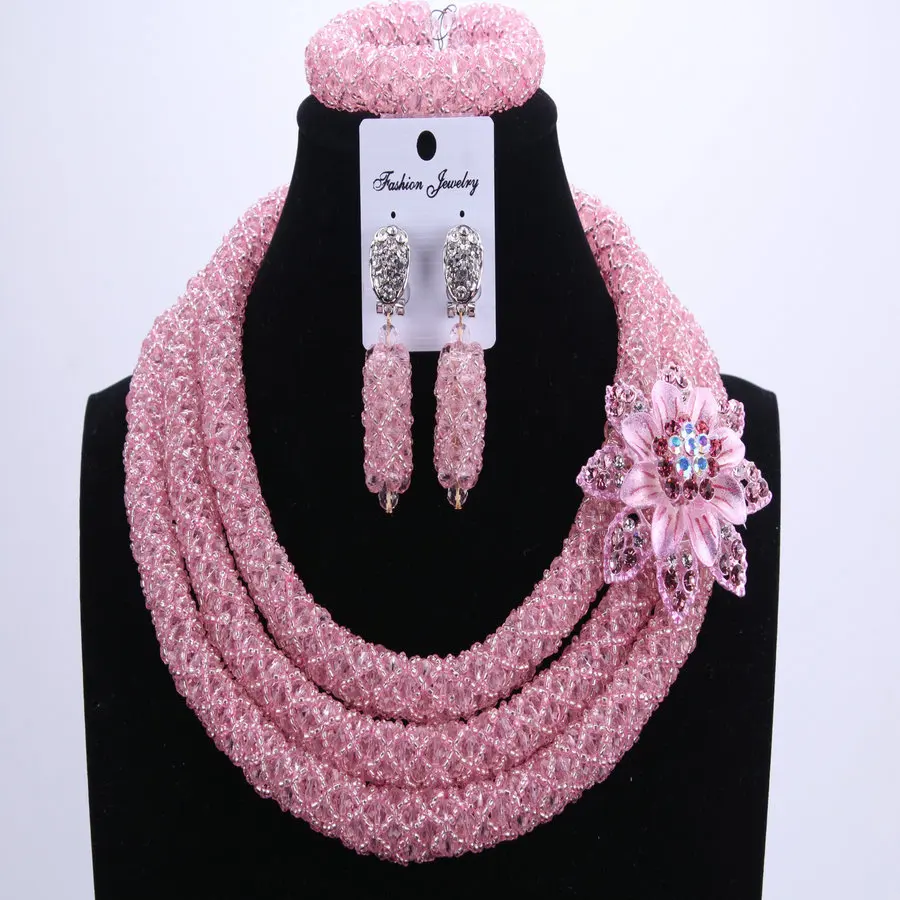 Набор свадебных ювелирных изделий из трех слоёв в стиле гуаши 2017|wedding jewelry sets|party