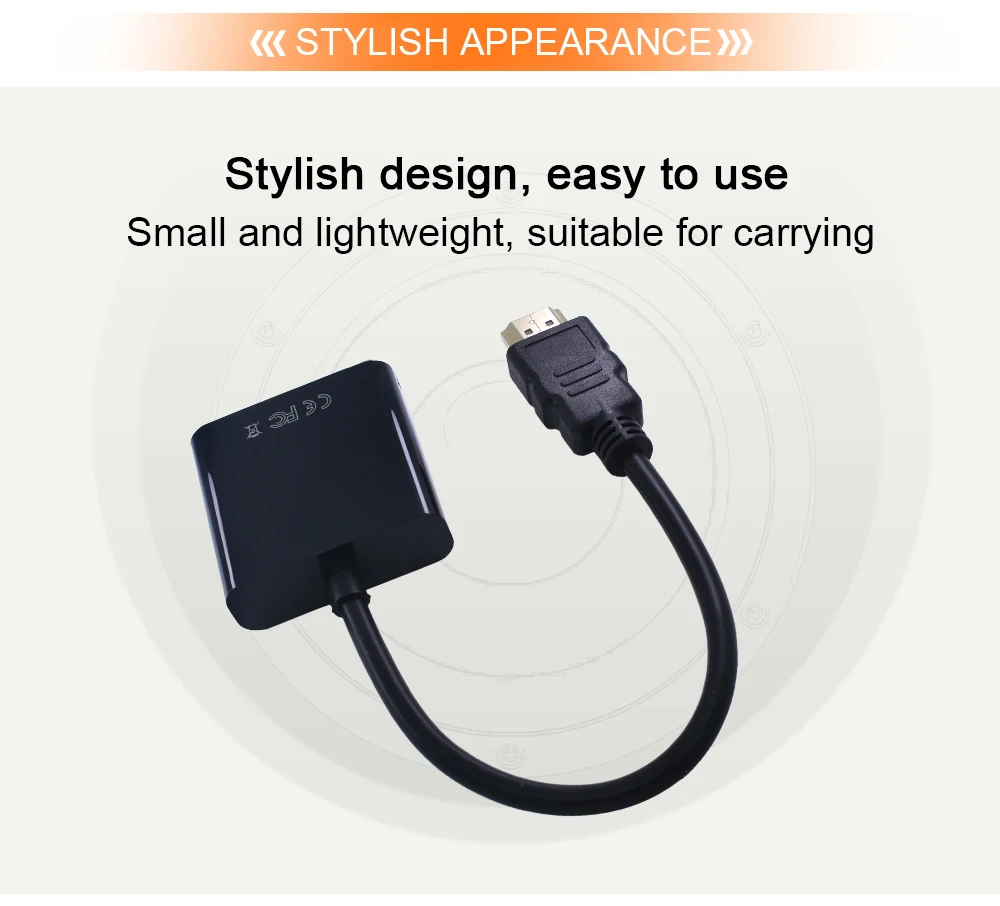 TISHRIC HDMI в VGA адаптер HDMI кабель 1080P цифро-аналоговый аудио конвертер мужской в женский для ПК ноутбук ТВ коробка проектор