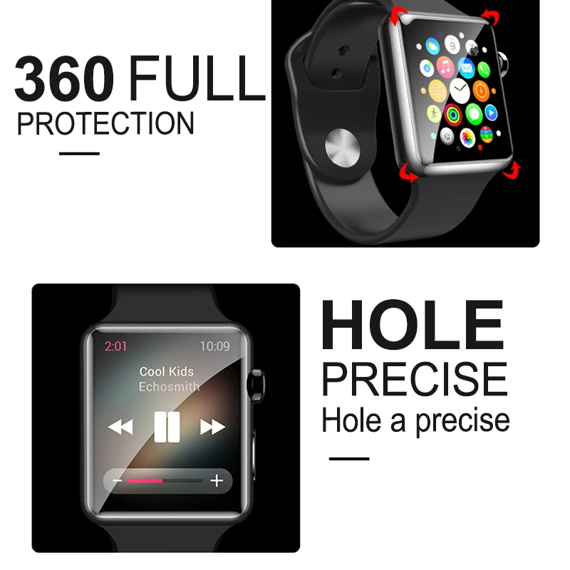 Lamorniea для Apple Watch 4 3 2 1 УФ пленка из закаленного стекла iWatch серии 38 мм 40 42 44 Защитная