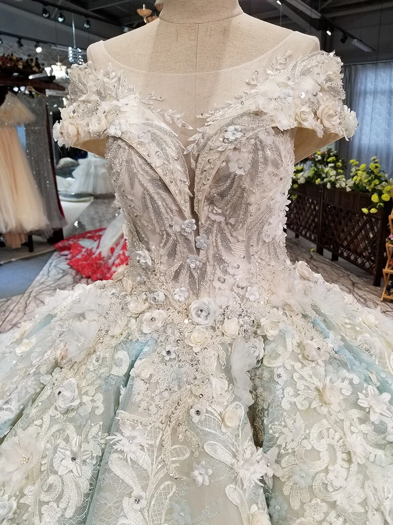 LS05000 puffy мантия шарика мантии шарика платья вечера O-шеи зашнуруйте вверх-назад заднее официально платье партии с длинним поездом дизайн