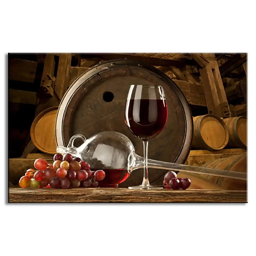 1 шт./компл. Современная натюрморт винограда и бокалы для вина Картина на холсте