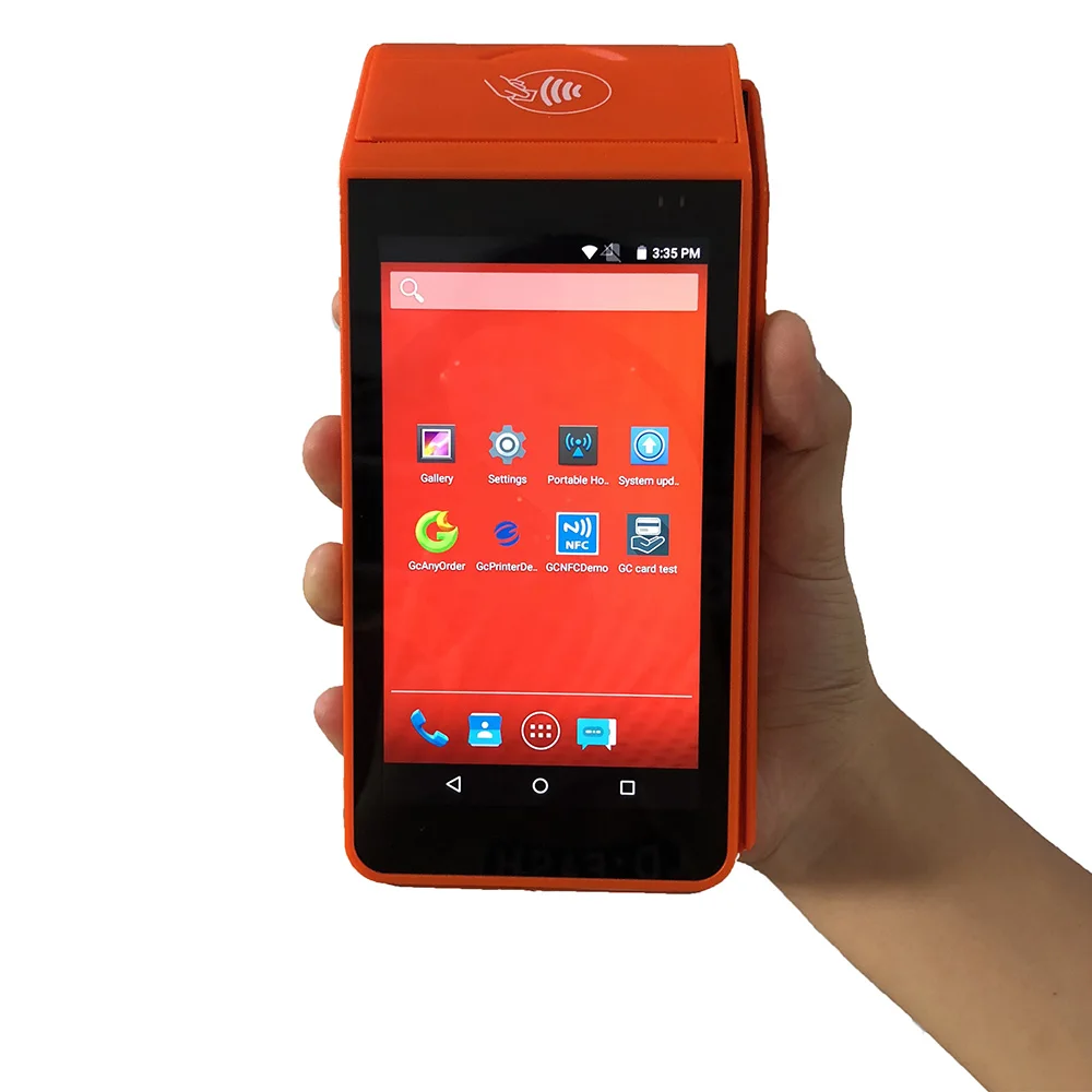 13% скидка портативный Pos терминал 4g Android с термопринтером Поддержка 1D/2D