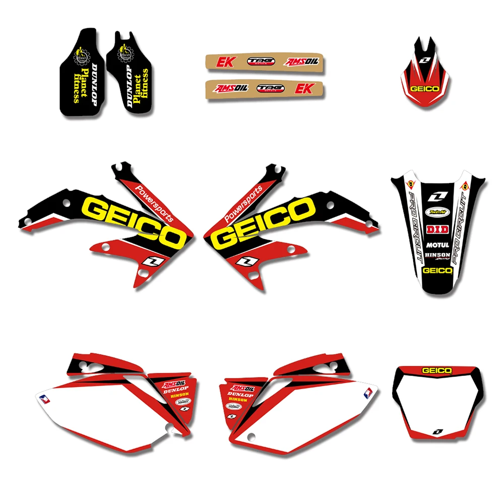 Графические S& Backdrops наклейки для Honda CRF450 CRF450R 2005 2006 2007 2008 CRF 450 450R